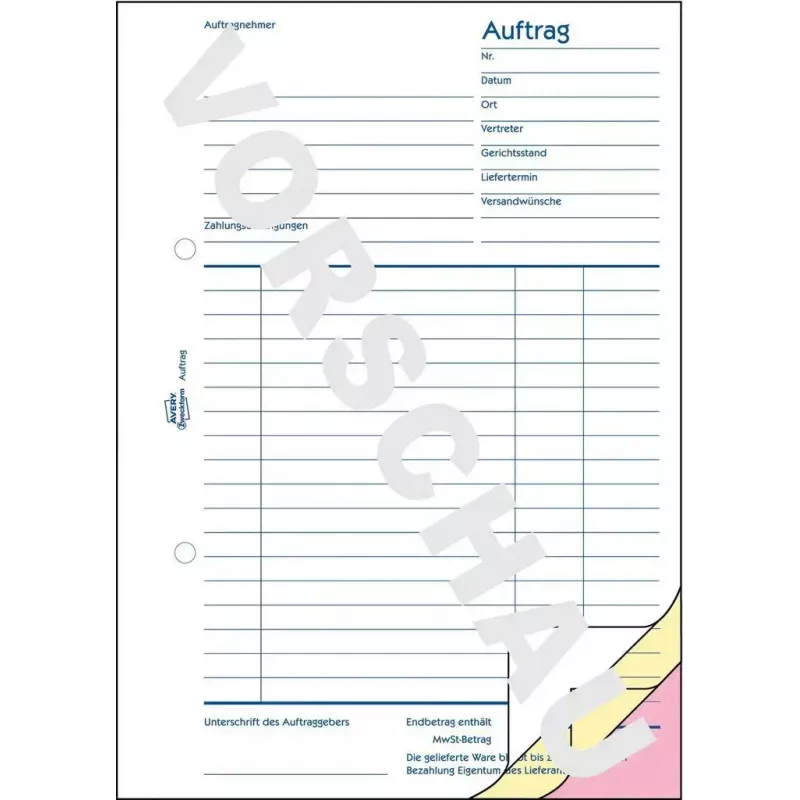 Boekhoudformulier/-boek AVERY 1726 A5 40 pagina's