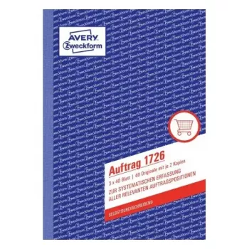Boekhoudformulier/-boek AVERY 1726 A5 40 pagina's