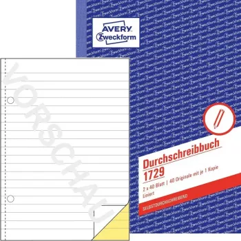 Boekhoudformulier/-boek A5 Avery 1729