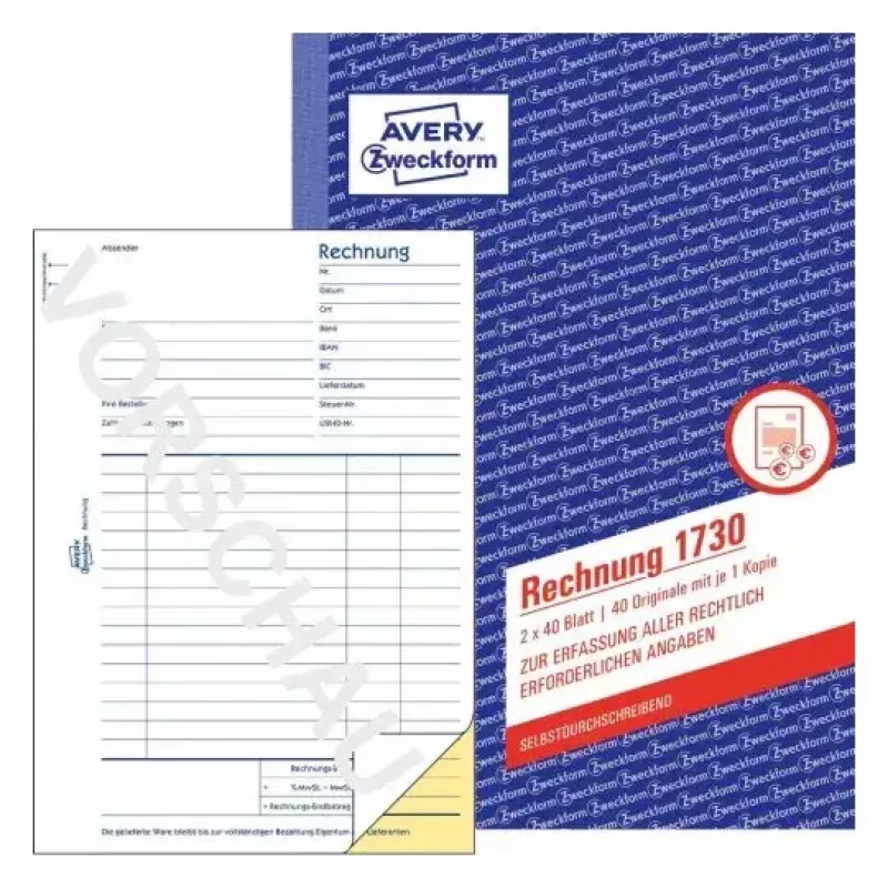 Bedrijfsformulier Avery 1730