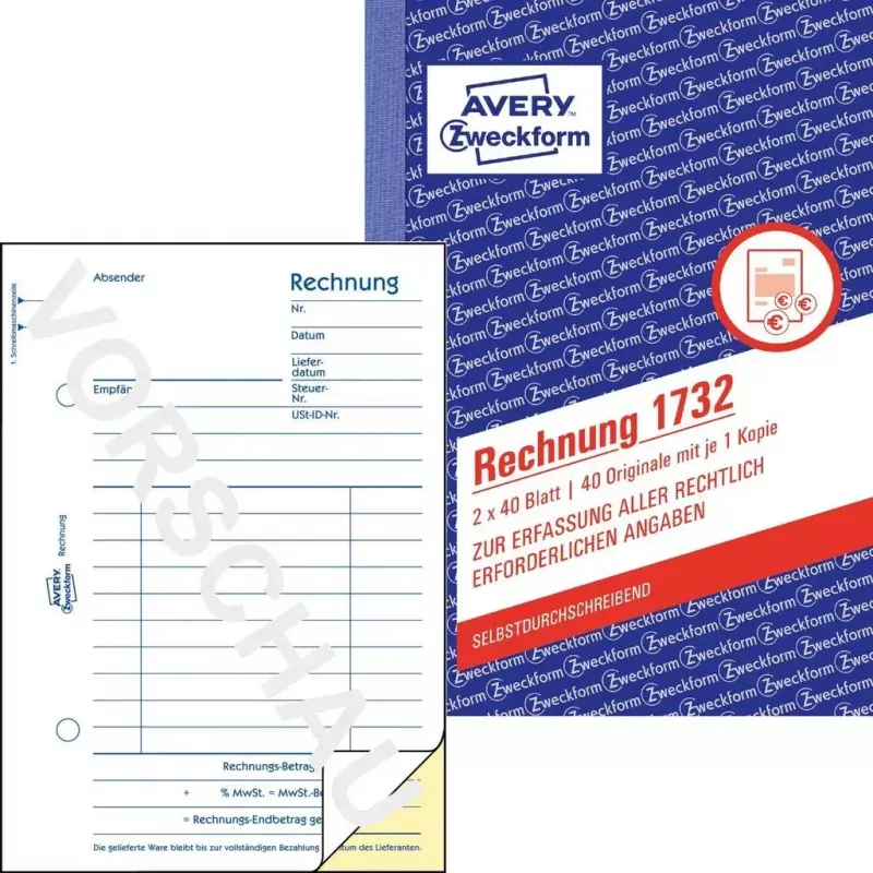 Boekhoudformulierboek A6 Avery 1732