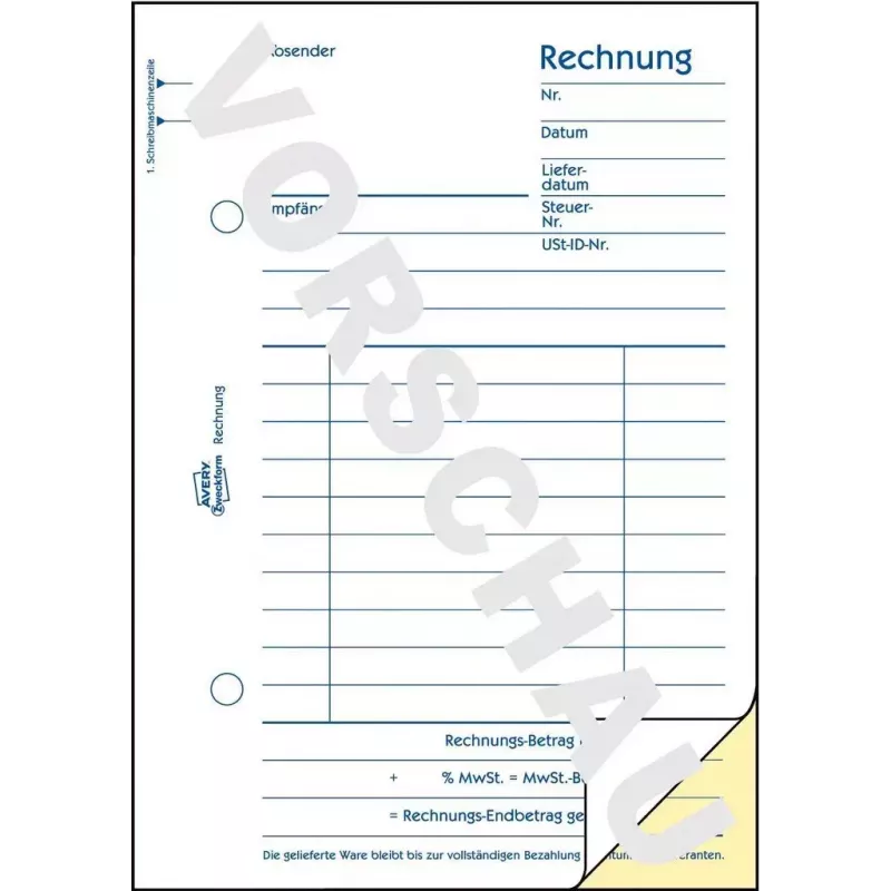 Boekhoudformulierboek A6 Avery 1732