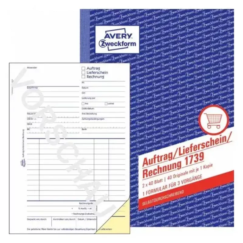 Bedrijfsformulier Avery 1739