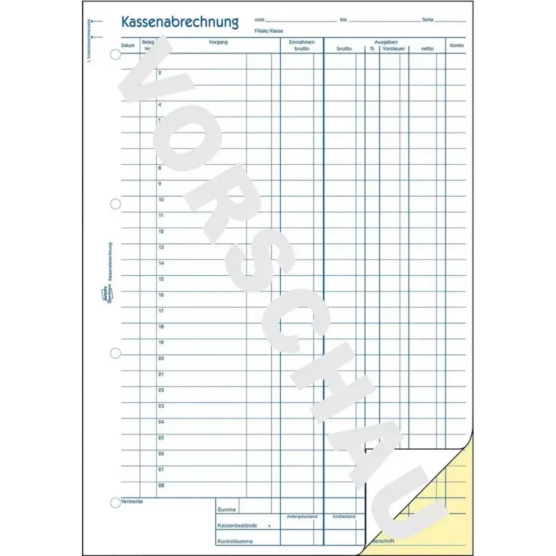 Boekhoudformulier/-boek AVERY 1768 A4 40 pagina's
