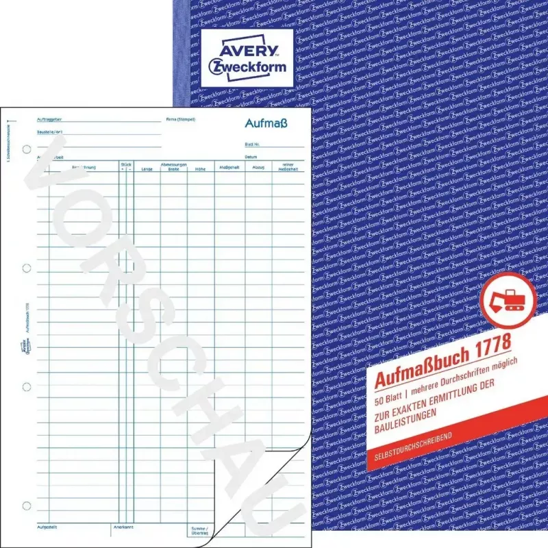 Boekhoudformulier/-boek AVERY 1778