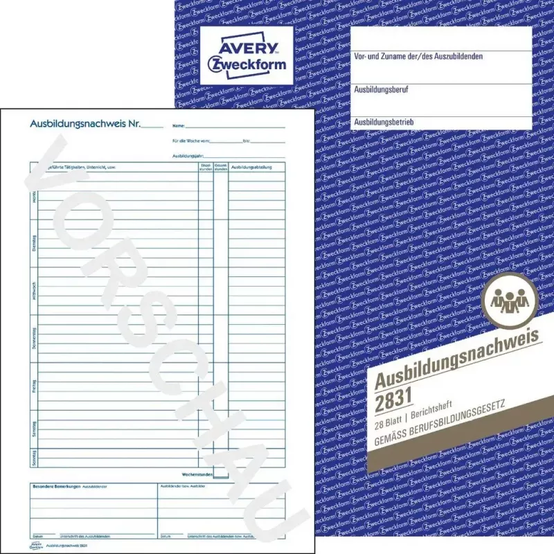 Avery Zweckform 2831 opleidingsschrift, A4, 28 vellen