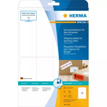 Verzendetiket waarschuwingslabel HERMA 8326