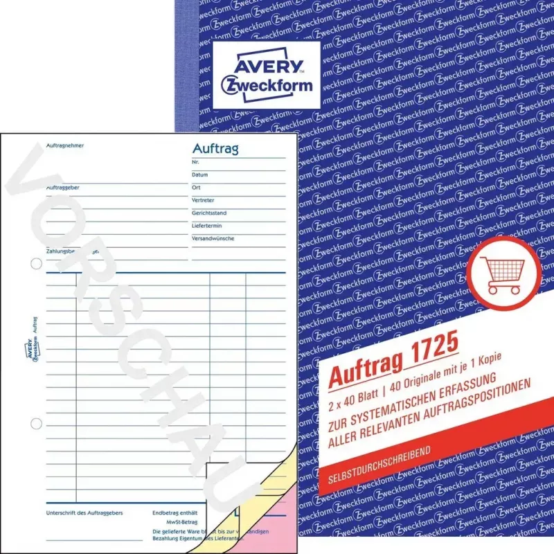 Boekhoudformulierboek AVERY 1721-5 A5 40 pagina's