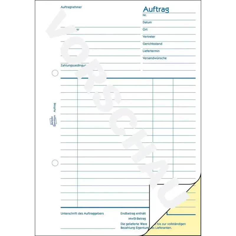 Boekhoudformulierboek AVERY 1721-5 A5 40 pagina's