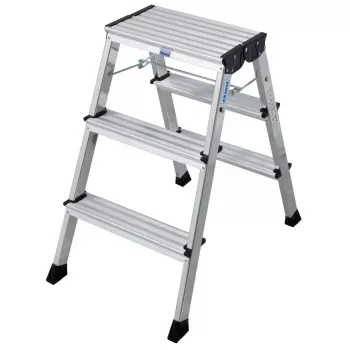 Trapladder Krause 130068 aluminium zwart