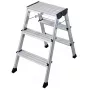 Trapladder Krause 130068 aluminium zwart