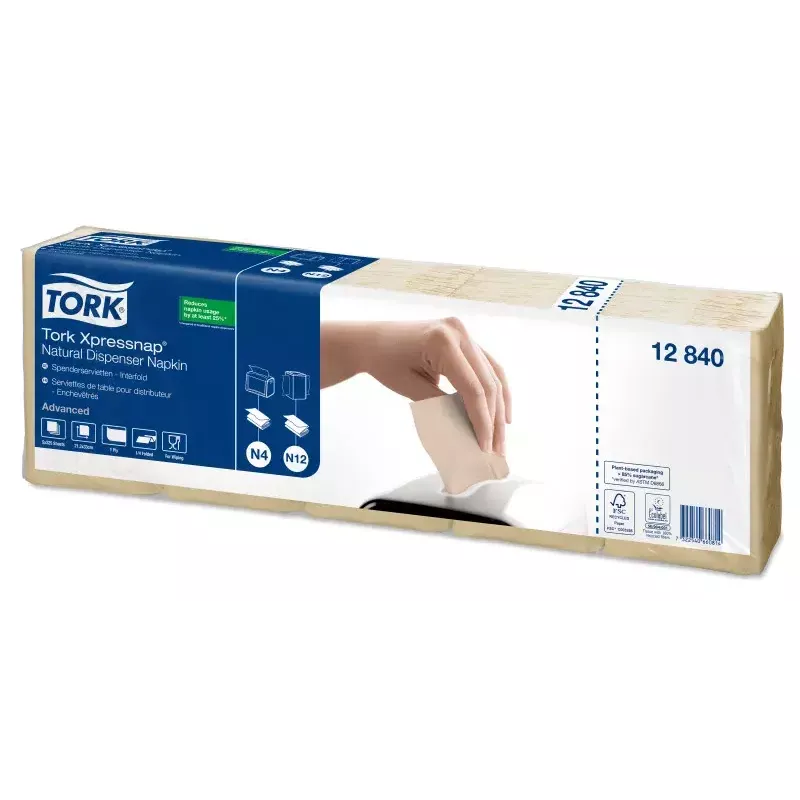 Papieren servetten Tork 12840 natural 1125 stuks