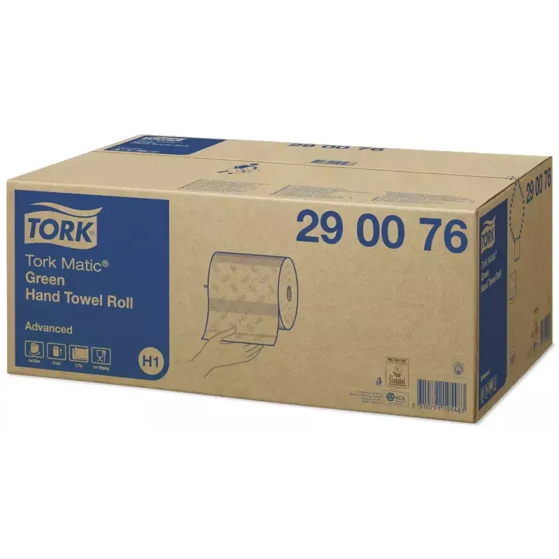 Papieren handdoeken Tork 290076 groen 150 m