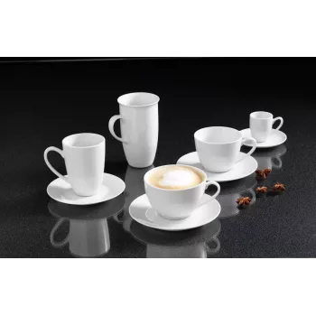 Ritzenhoff & Breker Snap BIANCO porseleinen cappuccinokop 0,3 L, set van 4