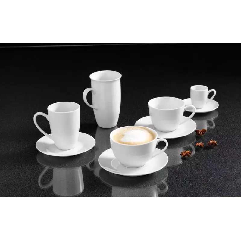 Ritzenhoff & Breker Snap BIANCO porseleinen cappuccinokop 0,3 L, set van 4