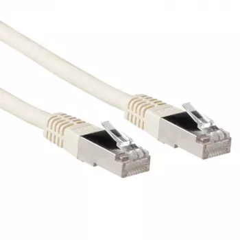 ACT Ivory 25 meter LSZH SFTP CAT6A patchkabel met RJ45-stekkers