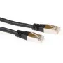 ACT zwart 1 meter LSZH SFTP CAT6A patchkabel met RJ45-stekkers