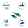 ACT groen 0,25 meter LSZH U/UTP CAT6 datacenter slimline patchkabel, rastnasvrij met RJ45-stekkers