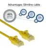 ACT Geel 5 meter LSZH U/UTP CAT6 datacenter slimline-patchkabel met RJ45-stekkers