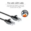 ACT Zwart 1 meter LSZH U/UTP CAT6 datacenter slimline-patchkabel snagless met RJ45-stekkers