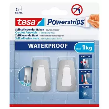 Handdoekhaak TESA 59783-00000 indoor wit 2 stuks