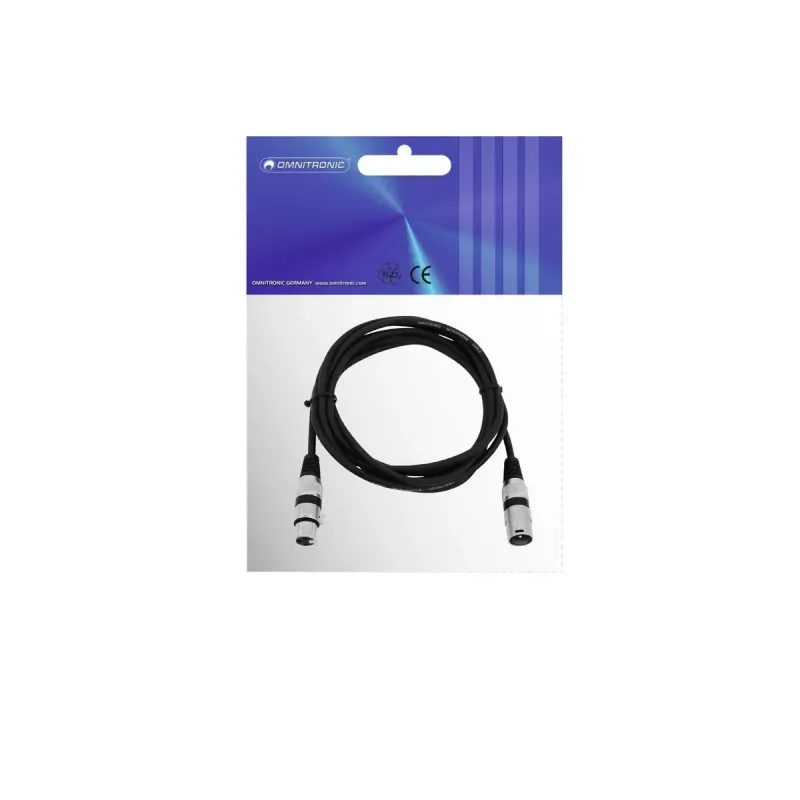 Audiokabel XLR 3-Pin Omnitronic 3022047N 3 m zwart