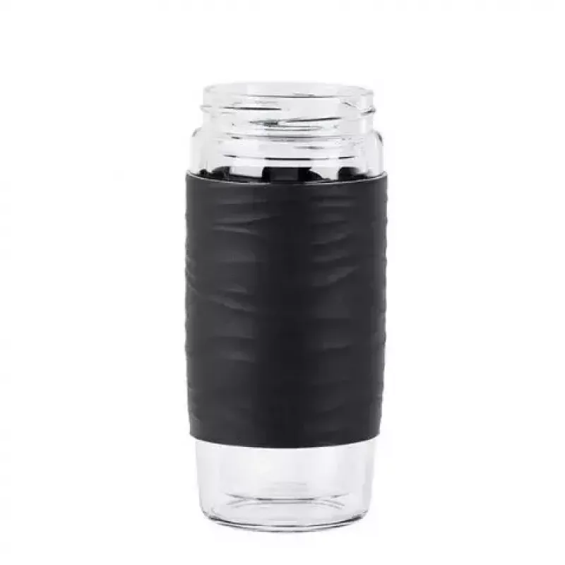 EMSA N20803 theebeker, 420 ml, zwart, met zeefinzet