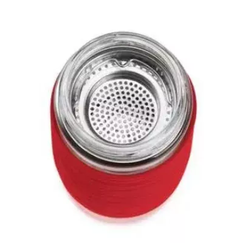Emsa TEA MUG geïsoleerde beker met 2-in-1-zeefinzet, 420 ml, rood