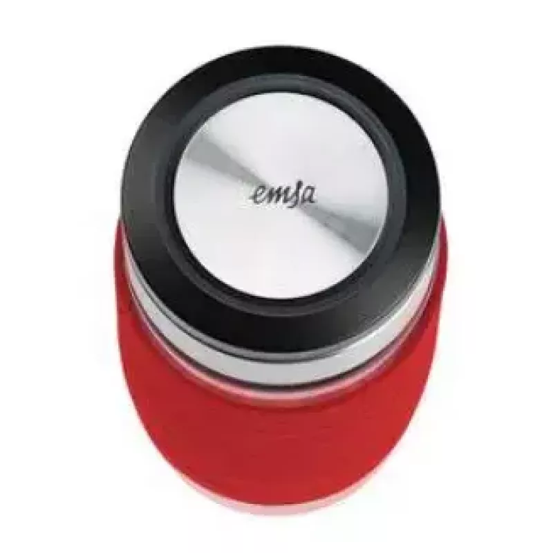 Emsa TEA MUG geïsoleerde beker met 2-in-1-zeefinzet, 420 ml, rood