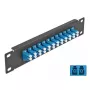 Glasvezel-patchpaneel DeLOCK 10 inch 12 poort LC Duplex blauw 1U zwart
