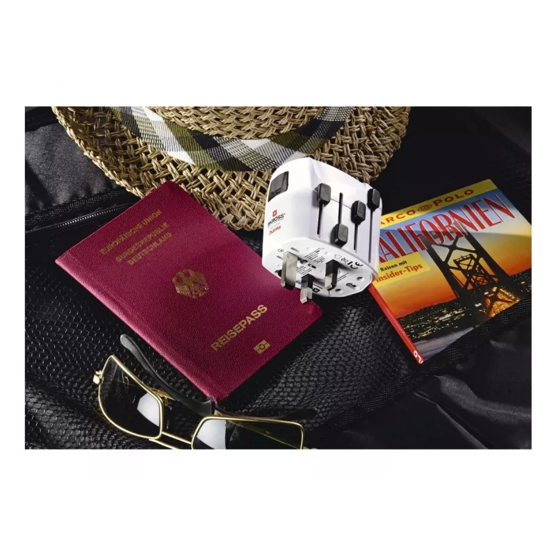 Hama World Travel Pro reisstekker universeel type F wit