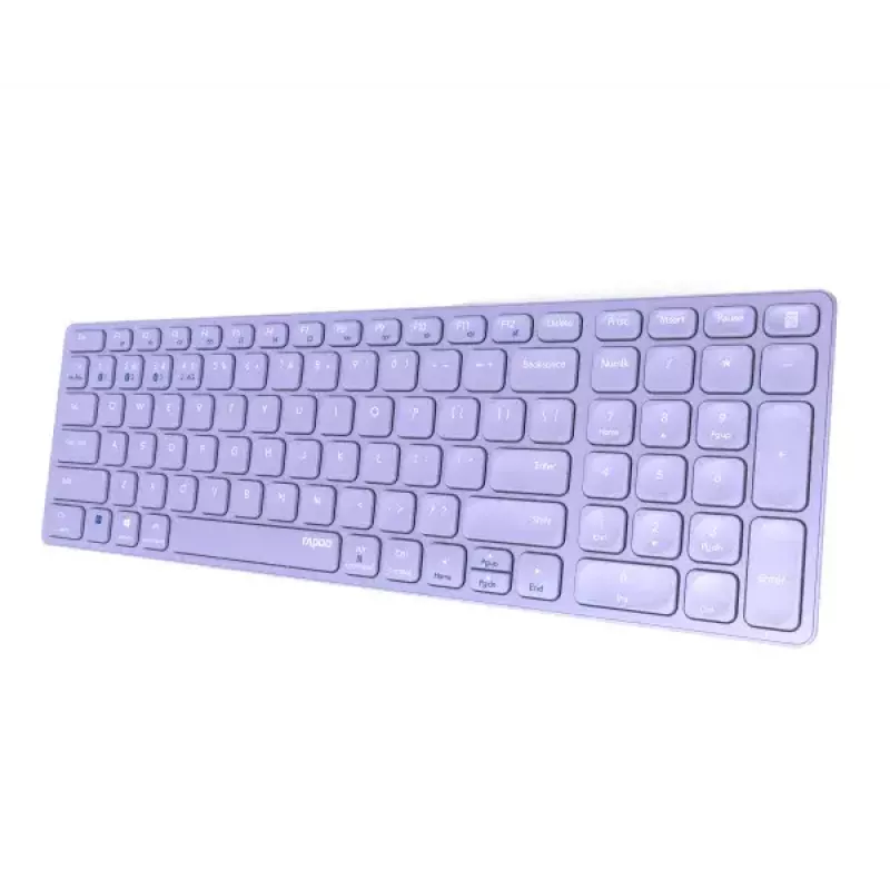 Draadloos toetsenbord Rapoo E9700M QWERTZ Duits lila RF Bluetooth