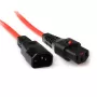 ACT stroomkabel C13 IEC Lock C14 rood 3 m PC1387 230V 10A