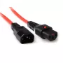 ACT stroomkabel C13 IEC Lock C14 rood 1,5 m 10 A 230 V