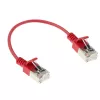 ACT rood 0,15 m LSZH U/FTP CAT6A datacenter-slimline-patchkabel met vergrendelingsbeveiliging en RJ45-stekkers