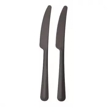 Wegwerpmessen Papstar 96527 zwart polypropyleen 197 mm 200 stuks