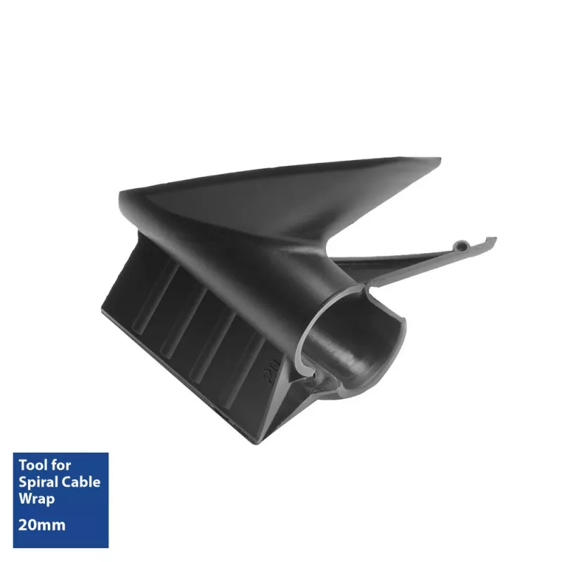 ACT geleidingshulp voor spiraalkabelwikkelaar 20 mm, kabelmanagement, zwart, polyvinylchloride (PVC), 2 cm