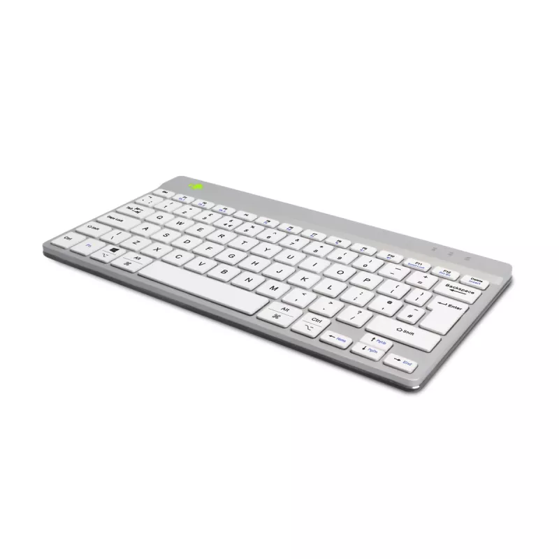 R-Go Tools ergonomisch toetsenbord R-Go Compact Break, compact toetsenbord met pauzesoftware, QWERTY (UK), Bluetooth, wit