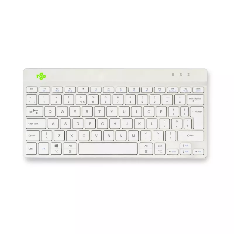 R-Go Tools ergonomisch toetsenbord R-Go Compact Break, compact toetsenbord met pauzesoftware, QWERTY (UK), Bluetooth, wit