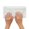 R-Go Tools ergonomisch toetsenbord R-Go Compact Break, compact toetsenbord met pauzesoftware, QWERTY (UK), Bluetooth, wit