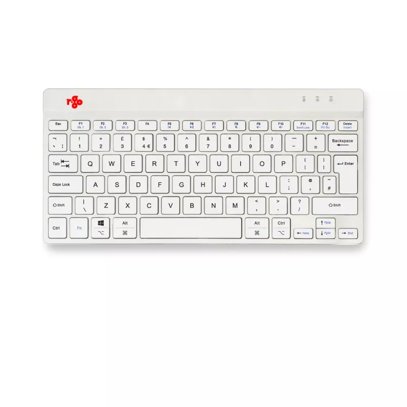R-Go Tools ergonomisch toetsenbord R-Go Compact Break, compact toetsenbord met pauzesoftware, QWERTY (UK), Bluetooth, wit
