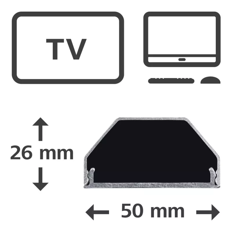 Hama 00220986 Kabelorganizer universeel kabelgoot zilver 1 stuk