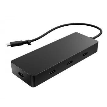 HP 4K USB-C multiport hub, USB Type-C, USB Type-C, 10000 Mbit/s, 3840 x 2160, zwart, 65 W