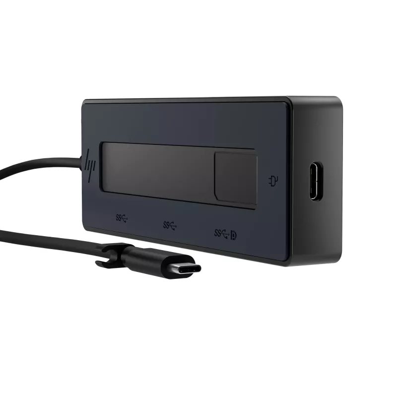HP 4K USB-C multiport hub, USB Type-C, USB Type-C, 10000 Mbit/s, 3840 x 2160, zwart, 65 W