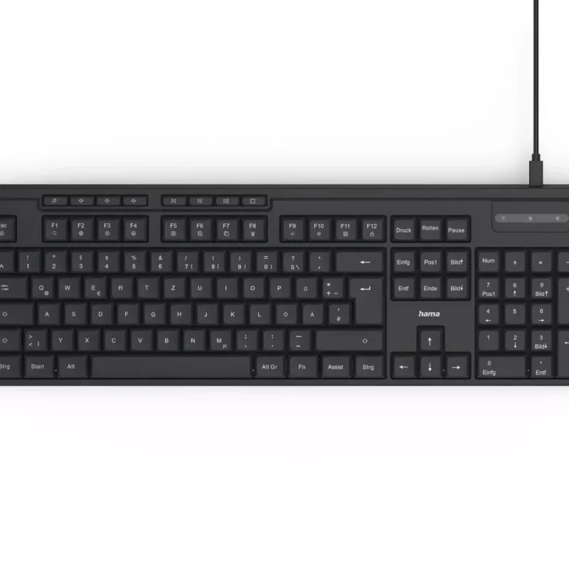 Hama CK-200 toetsenbord home/office USB QWERTZ Duits zwart
