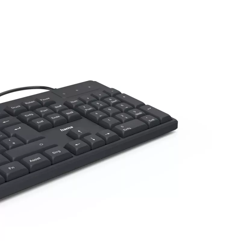 Hama CK-200 toetsenbord home/office USB QWERTZ Duits zwart
