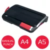 GBC CombBind® CB12 handmatige bindmachine, kam-bindapparaat, handmatig, 165 vel, zwart, rood