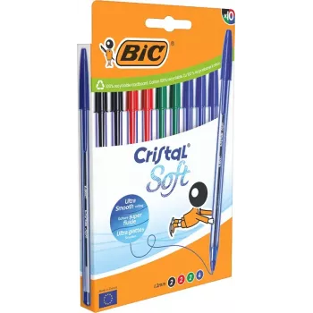 Stick-balpen BIC 516359 gemengde kleuren 10 stuks