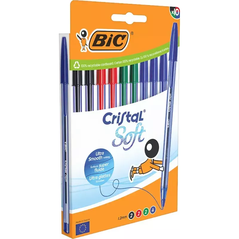 Stick-balpen BIC 516359 gemengde kleuren 10 stuks