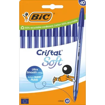 Stick-balpen BIC 516357 blauw transparant 10 stuks